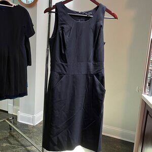 J.Crew Emmaleigh Super 120s Wool Sheath Dress – Black Size 2 Career Classic